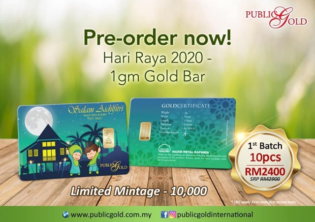 emas 1 gram public gold edisi raya 2020 rekaan pertama