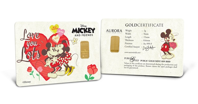 bar emas mickey & minnie mouse