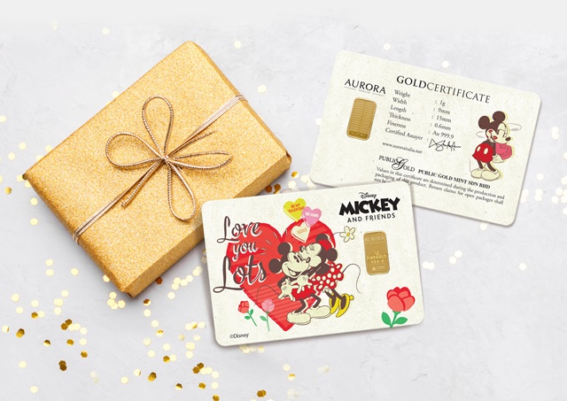 bar emas mickey & minnie mouse
