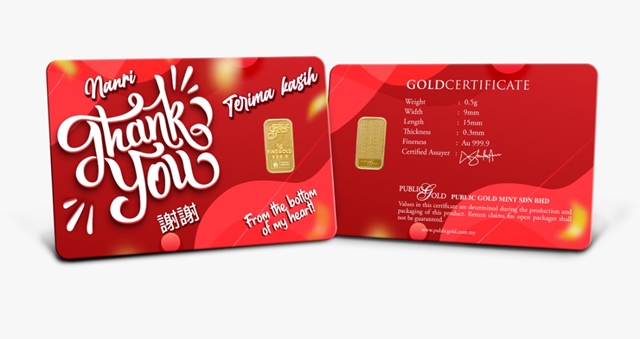 Public Gold gold bar 0.5g terima kasih