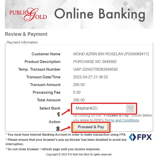 fpx payment